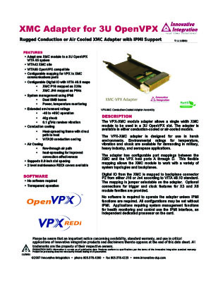 vpx-xmc adapter data sheet